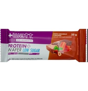 BARRETTA +WAFER LOW SUGAR 35 GR CARAMELLO E NOCCIOLA WATT